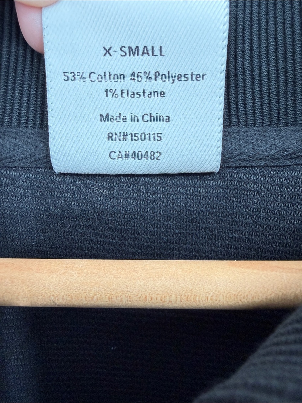 Varley Black Ribbed Funnel-Neck Sweatshirt Size X Small - Picture 4 of 7
